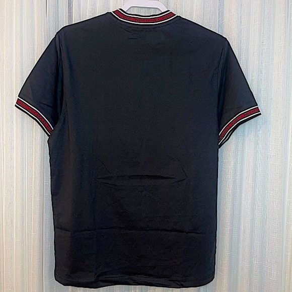 Michael Kors MK T-shirt black red white trim Mens Size Small Medium Large NWT - Picture 3 of 14